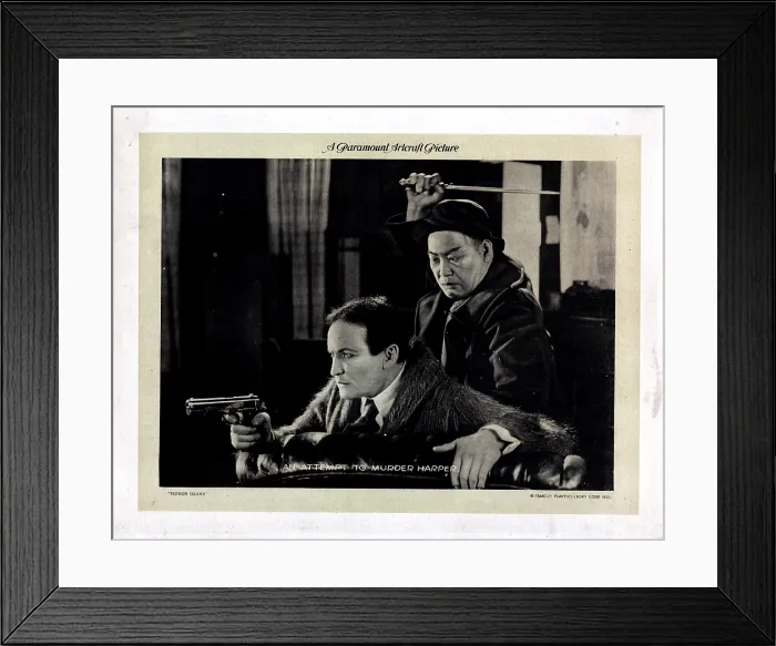 Framed Print : TERROR ISLAND, Harry Houdini, (left), 1920