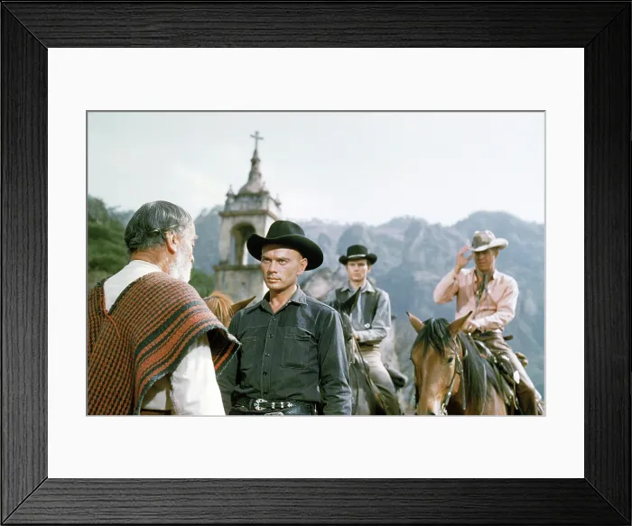 Framed Print : THE MAGNIFICENT SEVEN, Yul Brynner, Horst Buchholz, Steve McQueen, 1960