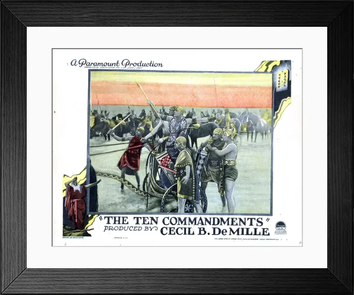 Framed Print : THE TEN COMMANDMENTS, lobbycard, 1923 Framed Print : THE TEN COMMANDMENTS, lobbycard, 1923