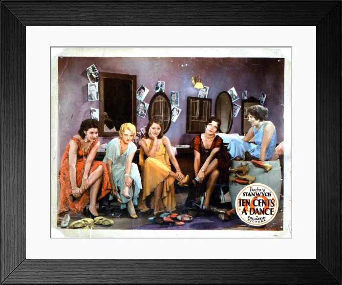 Framed Print : TEN CENTS A DANCE, Barbara Stanwyck, (center), 1931