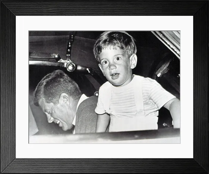Framed Print : JOHN F. KENNEDY, and JOHN F. KENNEDY Jr. August 10, 1963. Courtesy: CSU Archives  /  Everett Collection