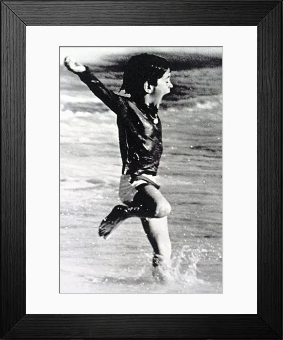Framed Print : JOHN F. KENNEDY Jr. on a beach in Antigua, December 27, 1966. Courtesy: CSU Archives  /  Everett Collection