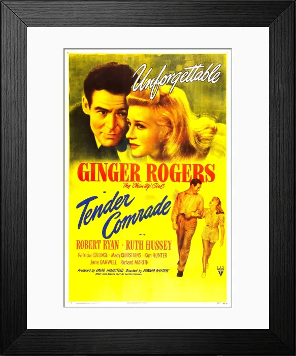 Framed Print : TENDER COMRADE, US poster, Robert Ryan, Ginger Rogers, 1943 Framed Print : TENDER COMRADE, US poster, Robert Ryan, Ginger Rogers, 1943