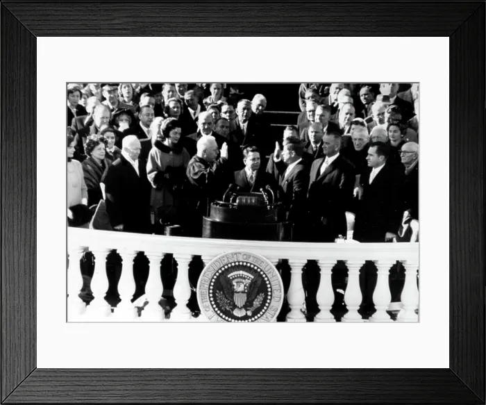 Framed Print : The inauguration of John F. Kennedy as president, 1961. Courtesy: CSU Archives  /  Everett Collection