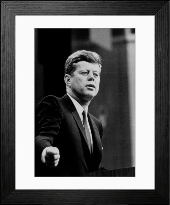 Framed Print : JOHN F. KENNEDY, 09 / 12 / 63.. Courtesy: CSU Archives  /  Everett Collection
