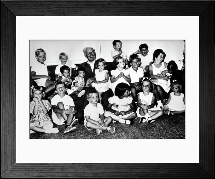 Framed Print : Joseph Kennedy and his grandchildren, 4 / 19 / 63. Courtesy: CSU Archives  /  Everett Collection