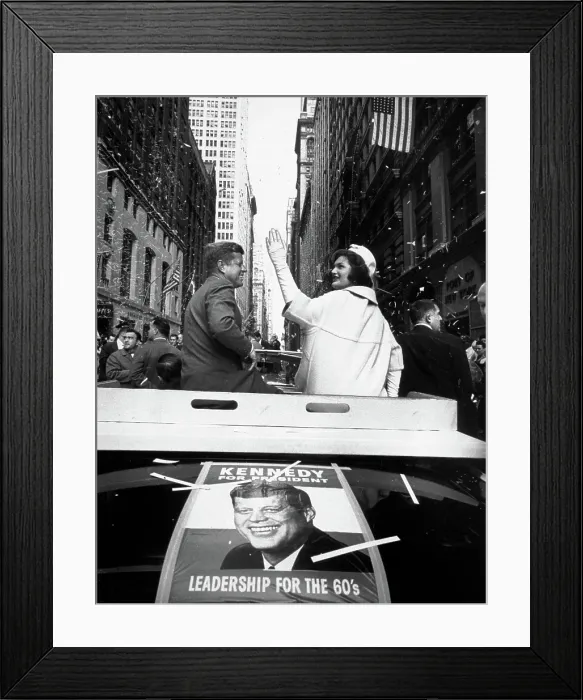 Framed Print : JOHN F. KENNEDY and JACQUELINE KENNEDY, in New York City, c. fall 1960