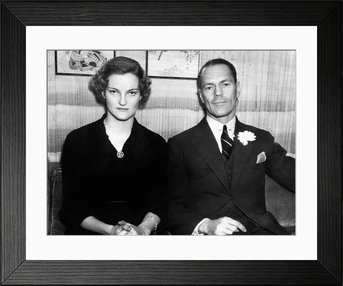 Framed Print : Doris Duke and husband James H.R. Cromwell, February, 1935.. Courtesy: CSU Archives  /  Everett Collection
