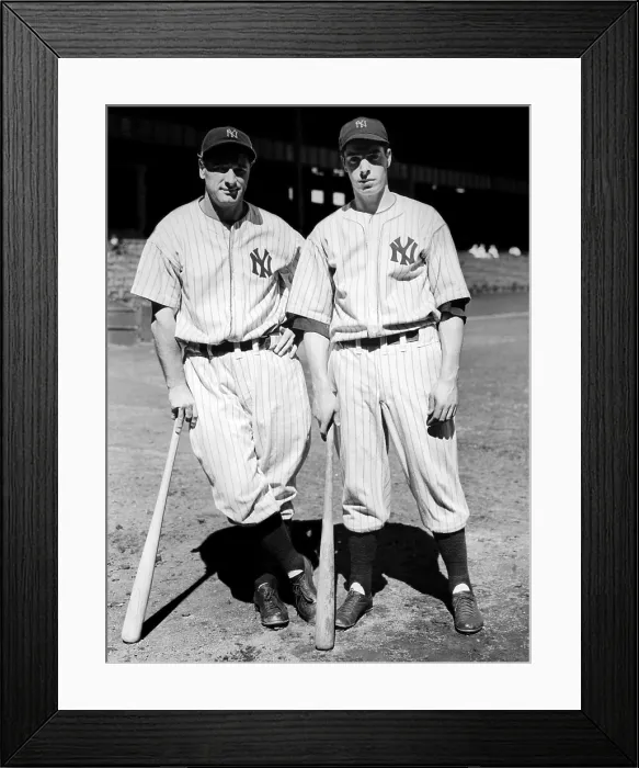Framed Print : Lou Gehrig and Joe DiMaggio, 1936. Courtesy: CSU Archives / Everett Collection