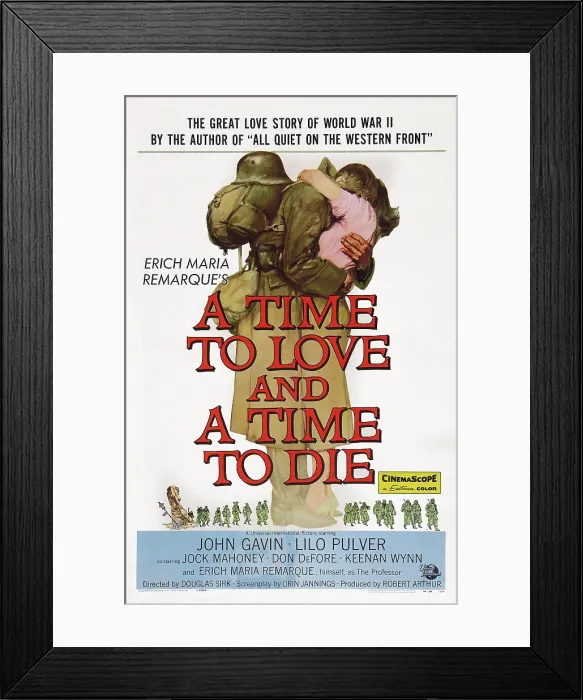 Framed Print : A TIME TO LOVE AND A TIME TO DIE, poster art, 1958 Framed Print : A TIME TO LOVE AND A TIME TO DIE, poster art, 1958