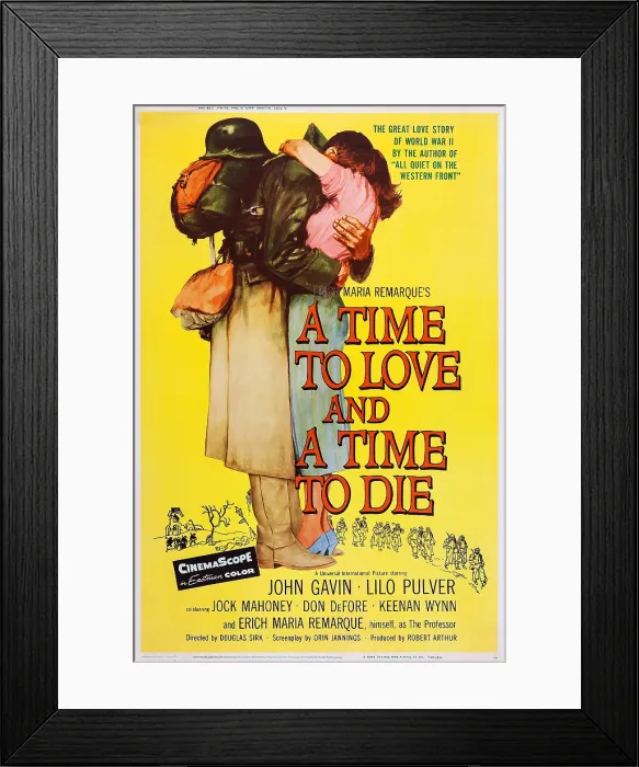 Framed Print : A TIME TO LOVE AND A TIME TO DIE, US poster art, 1958