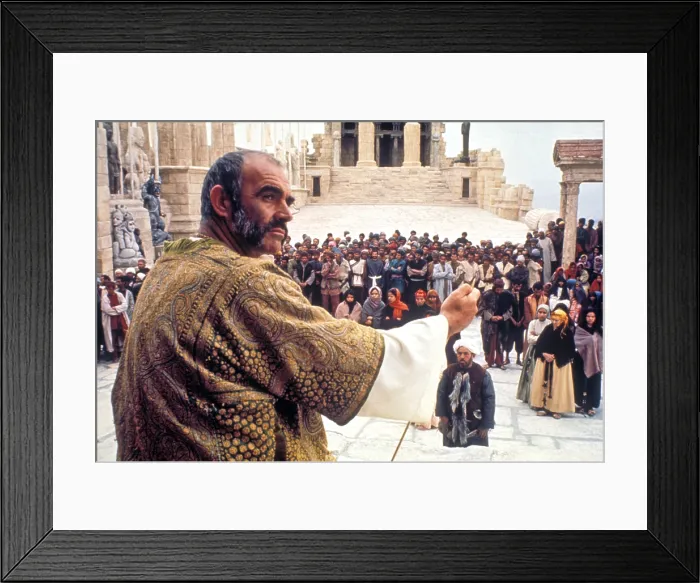 Framed Print : THE MAN WHO WOULD BE KING, Sean Connery, 1975