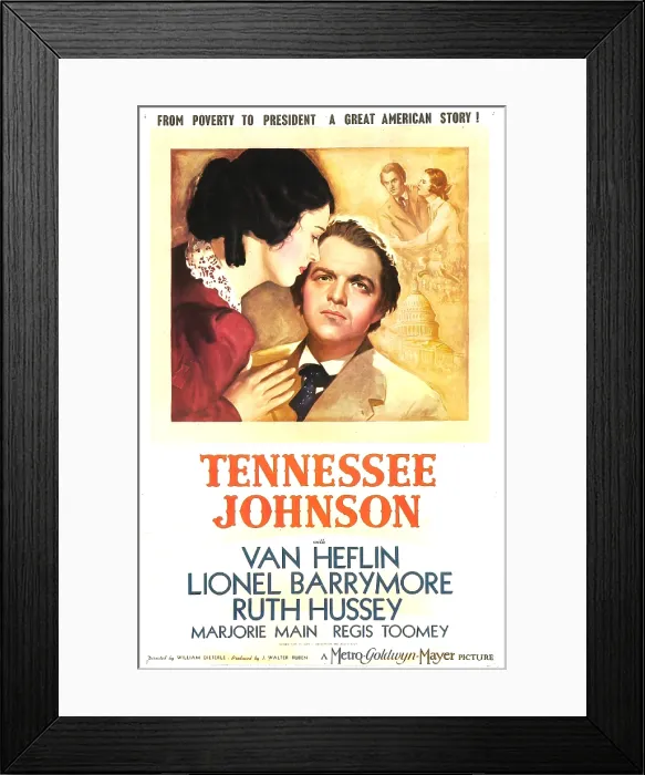 Framed Print : TENNESSEE JOHNSON, US poster, Ruth Hussey, Van Heflin (as President Andrew Johnson), 1942