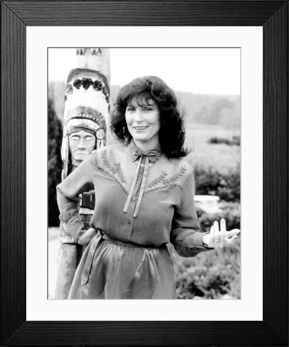 Framed Print : LORETTA LYNN: THE LADY...THE LEGEND, celebrating her Native American heritage at her ranch in Hurricane Mills, TN, 11 / 16 / 1981. (c)NBC Courtesy: CSU Archives / Everett Collection Framed Print : LORETTA LYNN: THE LADY...THE LEGEND, celebrating her Native American heritage at her ranch in Hurricane Mills, TN, 11 / 16 / 1981. (c)NBC Courtesy: CSU Archives / Everett Collection