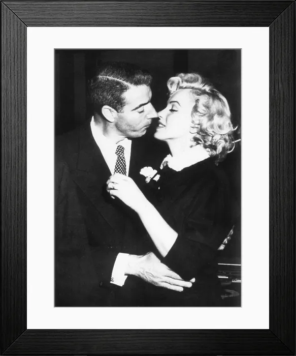 Framed Print : Joe DiMaggio, Marilyn Monroe just after their wedding, 1954
