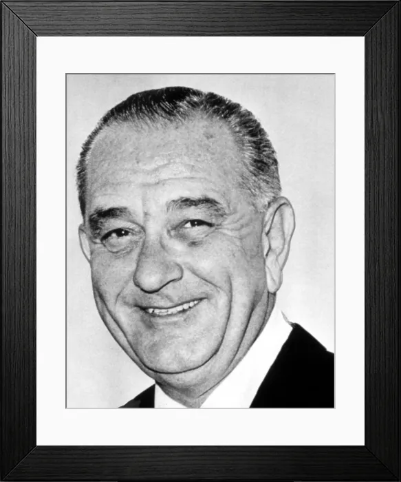 Framed Print : LYNDON JOHNSON, 1965'. Courtesy: CSU Archives / Everett Collection Framed Print : LYNDON JOHNSON, 1965'. Courtesy: CSU Archives / Everett Collection