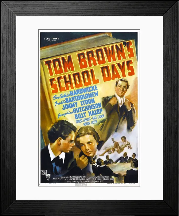 Framed Print : TOM BROWN'S SCHOOL DAYS, US poster, from left: Freddie Bartholomew, Jimmy Lydon, Cedric Hardwicke, 1940 Framed Print : TOM BROWN'S SCHOOL DAYS, US poster, from left: Freddie Bartholomew, Jimmy Lydon, Cedric Hardwicke, 1940