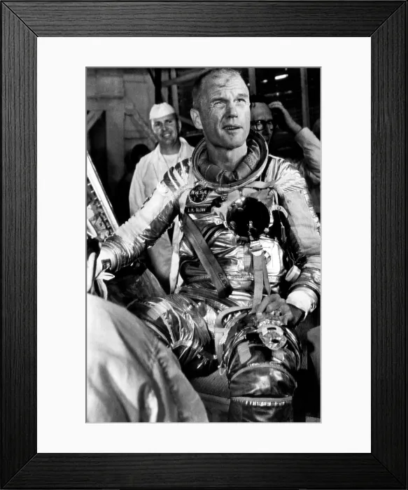 Framed Print : Astronaut John Glenn after another postponement of his sheduled orbit of the earth. January 27, 1962. Courtesy: CSU Archives / Everett Collection