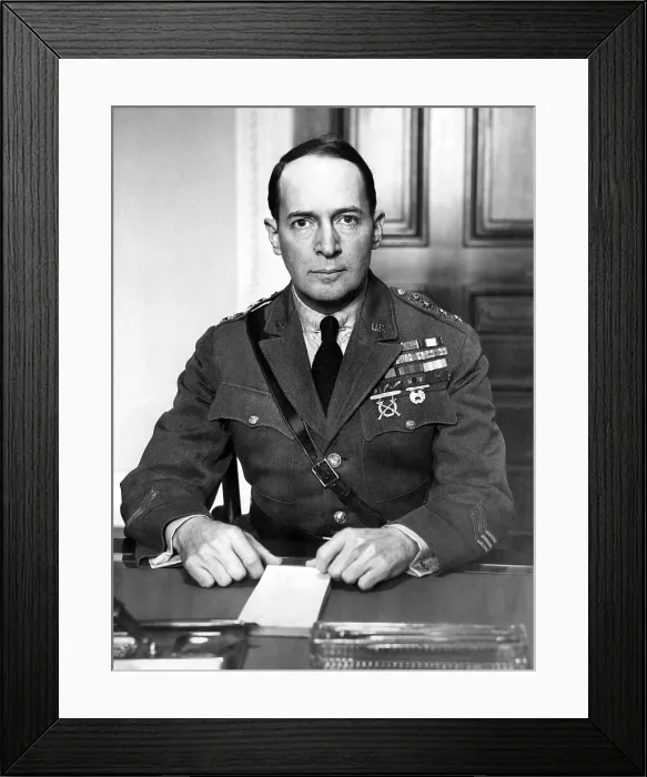 Framed Print : General Douglas MacArthur, (1880-1964), at his desk as Chief of Staff of the U.S. Army, in the War Department, November 21, 1930. Courtesy: CSU Archives / Everett Collection