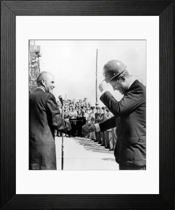 Framed Print : Astronaut John Glenn and President John F. Kennedy on the launching pad, Cape Canaveral, Florida, February 23, 1962. Courtesy: CSU Archives / Everett Collection Framed Print : Astronaut John Glenn and President John F. Kennedy on the launching pad, Cape Canaveral, Florida, February 23, 1962. Courtesy: CSU Archives / Everett Collection