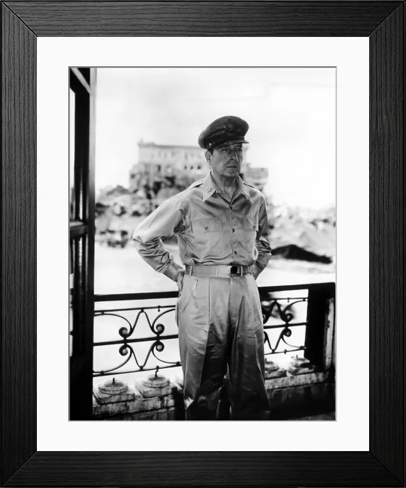 Framed Print : General Douglas MacArthur, (1880-1964), Supreme Allied Commander, South West Pacific theater, c. 1942. Courtesy: CSU Archives / Everett Collection Framed Print : General Douglas MacArthur, (1880-1964), Supreme Allied Commander, South West Pacific theater, c. 1942. Courtesy: CSU Archives / Everett Collection