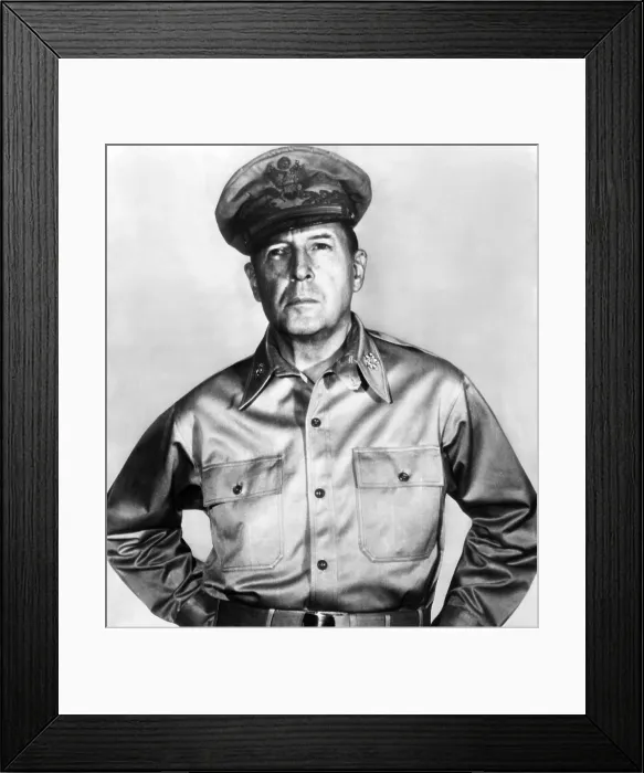 Framed Print : Former General Douglas MacArthur, (1880-1964), c. 1952. Courtesy: CSU Archives  /  Everett Collection