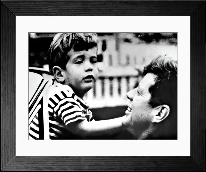Framed Print : JOHN F. KENNEDY, JR. with father JOHN F. KENNEDY, 1963. Courtesy: CSU Archives  /  Everett Collection