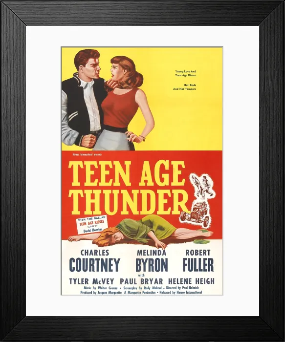 Framed Print : TEENAGE THUNDER, poster art, 1957