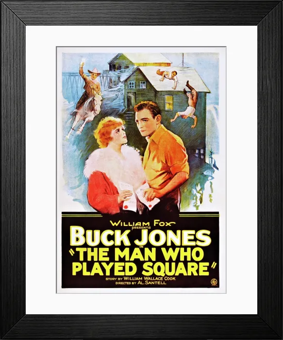 Framed Print : THE MAN WHO PLAYED SQUARE, l-r: Wanda Hawley, Buck Jones on poster art, 1924, TM and Copyright 20th Century Fox Film Corp. All rights reserved. / courtesy Everett Collection Framed Print : THE MAN WHO PLAYED SQUARE, l-r: Wanda Hawley, Buck Jones on poster art, 1924, TM and Copyright 20th Century Fox Film Corp. All rights reserved. / courtesy Everett Collection