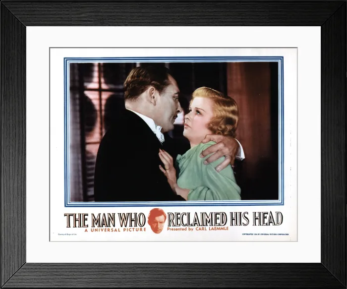 Framed Print : THE MAN WHO RECLAIMED HIS HEAD, from left, Lionel Atwill, Joan Bennett, 1934 Framed Print : THE MAN WHO RECLAIMED HIS HEAD, from left, Lionel Atwill, Joan Bennett, 1934