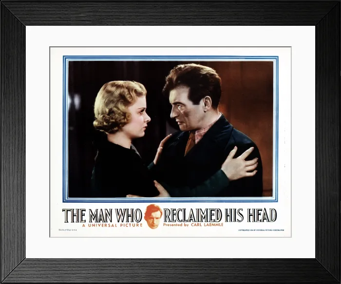 Framed Print : THE MAN WHO RECLAIMED HIS HEAD, from left, Joan Bennett, Claude Rains, 1934