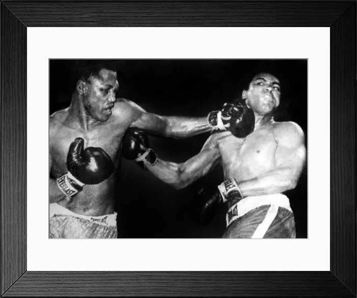 Framed Print : Joe Frazier vs. Muhammad Ali in their first title fight at Madison Square Garden, 1971. Courtesy: CSU Archives  /  Everett Collection