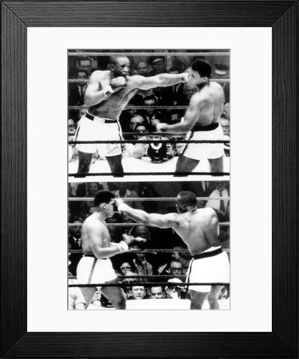 Framed Print : The first Sonny Liston vs. Cassius Clay (Muhammad Ali) fight in Miami, 1964. Courtesy: CSU Archives  /  Everett Collection