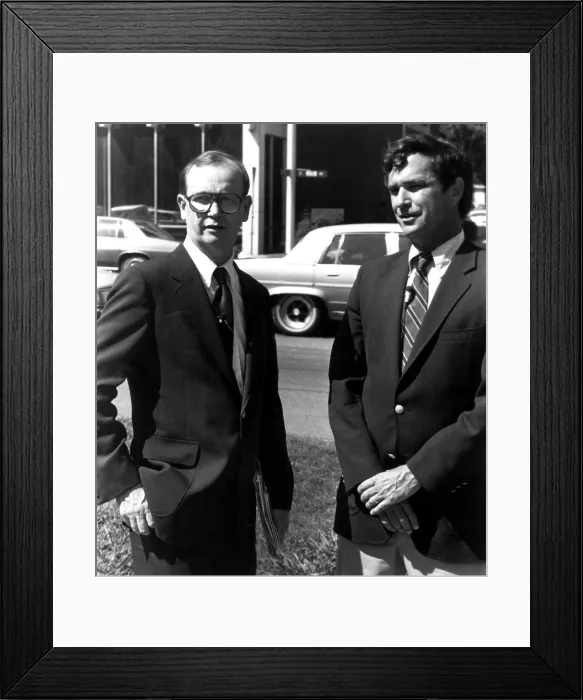 Framed Print : Rev. Donald Wildmon with Hodding Carter on INSIDE STORY SPECIAL EDITION: EYE OF THE BEHOLDER, 1981. Courtesy: CSU Archives  /  Everett Collection