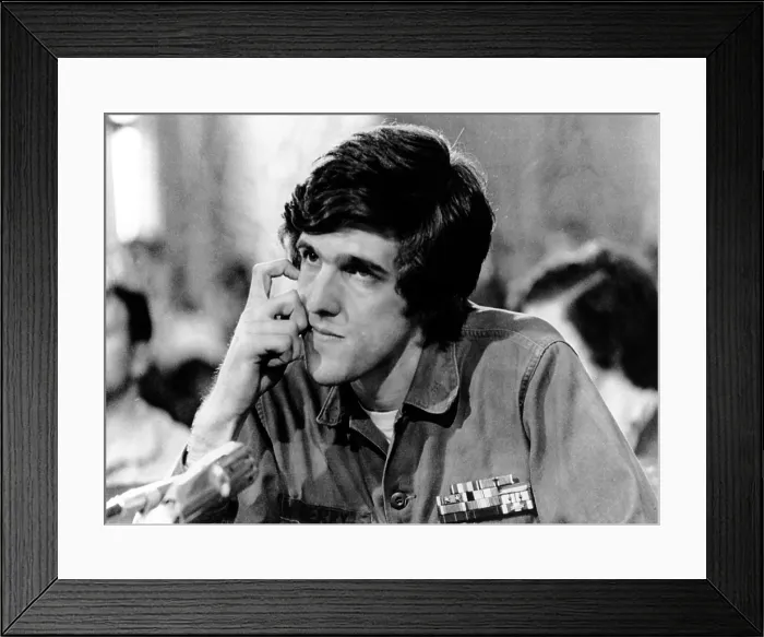 Framed Print : John Kerry, a director of the Vietnam Veterans Against the war, tetifies before the Foreign Relations committee, 4 / 22 / 1971. Courtesy: CSU Archives  /  Everett Collection