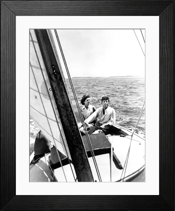 Framed Print : John F. Jennedy and Jacqueline Kennedy, 1950s. Courtesy: CSU Archives  /  Everett Collection