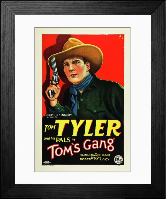 Framed Print : TOM'S GANG, Tom Tyler on poster art, 1927