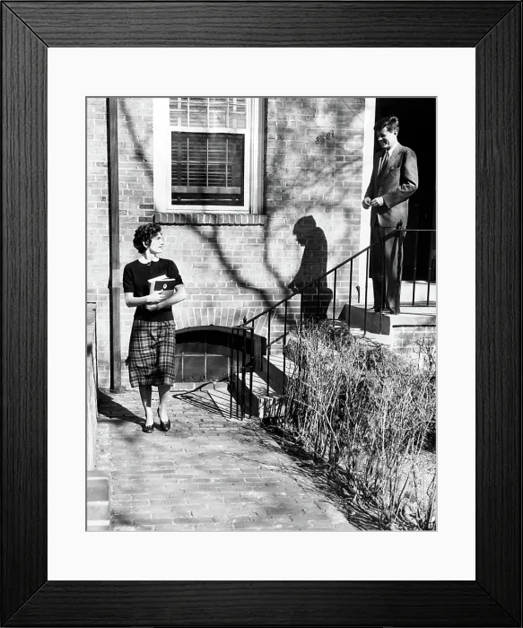 Framed Print : Jacqueline Kennedy and Senator John F. Kennedy, Georgetown University, 04-06-1954 Framed Print : Jacqueline Kennedy and Senator John F. Kennedy, Georgetown University, 04-06-1954
