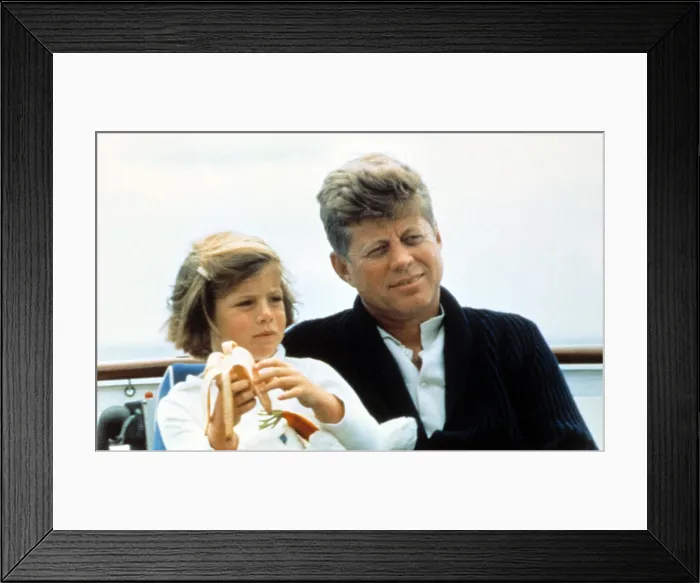 Framed Print : President John F. Kennedy withdaughter Caroline Kennedy at Hyannisport, Mass. July, 1963. Courtesy: CSU Archives / Everett Collection Framed Print : President John F. Kennedy withdaughter Caroline Kennedy at Hyannisport, Mass. July, 1963. Courtesy: CSU Archives / Everett Collection