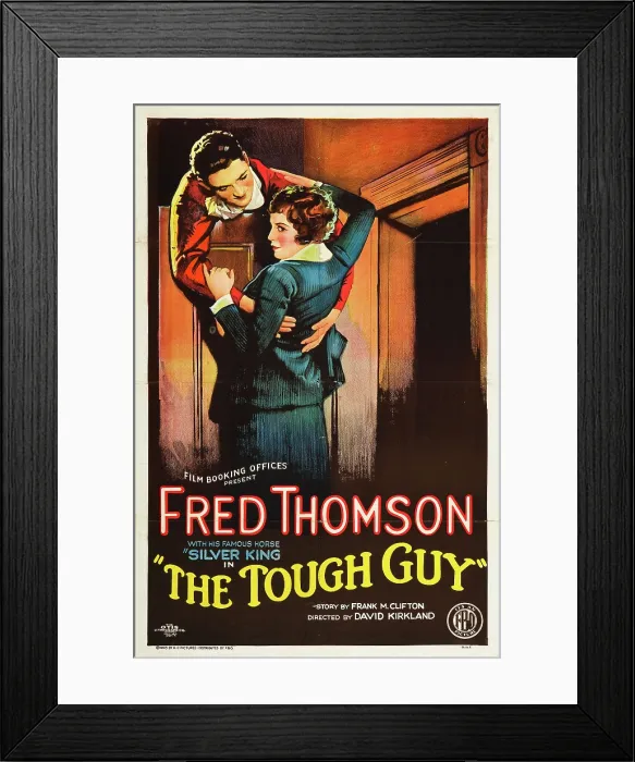 Framed Print : THE TOUGH GUY, l-r: Fred Thomson, Lola Todd on poster art, 1926 Framed Print : THE TOUGH GUY, l-r: Fred Thomson, Lola Todd on poster art, 1926