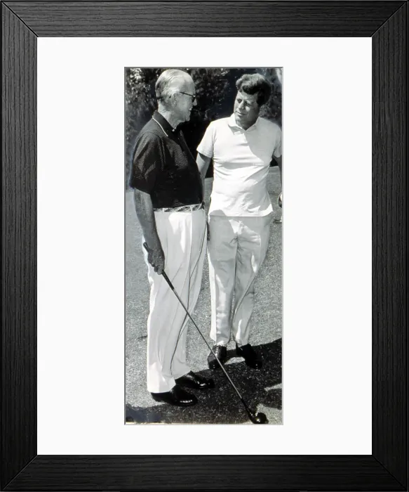 Framed Print : Joseph Kennedy & son President John F. Kennedy, golfing in Palm Beach, FL, 1961. Courtesy: CSU Archives / Everett Collection Framed Print : Joseph Kennedy & son President John F. Kennedy, golfing in Palm Beach, FL, 1961. Courtesy: CSU Archives / Everett Collection
