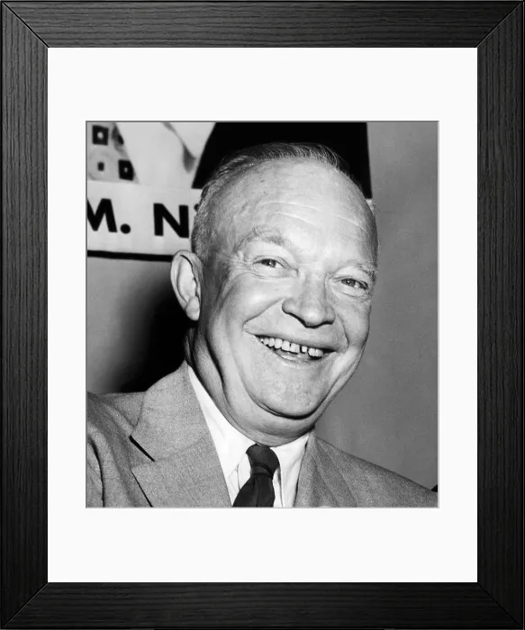 Framed Print : Presidential candidate Dwight D. Eisenhower showing off where one of his front tooth caps fell out, September 8, 1952. Courtesy CSU Archives / Everett Collection Framed Print : Presidential candidate Dwight D. Eisenhower showing off where one of his front tooth caps fell out, September 8, 1952. Courtesy CSU Archives / Everett Collection