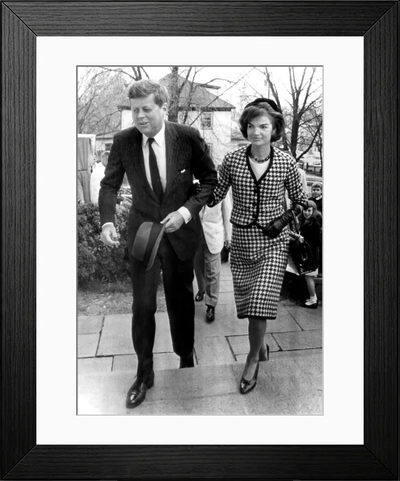 Framed Print : John and Jacqueline Kennedy arrive to attend a mass in Middleburg, VA, 4 / 9 / 61.. Courtesy: CSU Archives / Everett Collection Framed Print : John and Jacqueline Kennedy arrive to attend a mass in Middleburg, VA, 4 / 9 / 61.. Courtesy: CSU Archives / Everett Collection