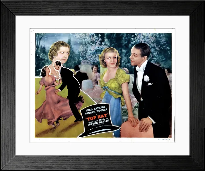 Framed Print : TOP HAT, from left, Helen Broderick, Ginger Rogers, Fred Astaire, 1935