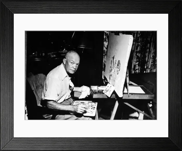 Framed Print : President Dwight D. Eisenhower painting, c. 1950s. Courtesy CSU Archives / Everett Collection Framed Print : President Dwight D. Eisenhower painting, c. 1950s. Courtesy CSU Archives / Everett Collection