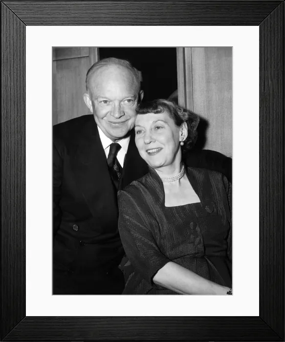 Framed Print : President Dwight D. Eisenhower and his wife, Mamie Eisenhower. ca. 1952. Courtesy: CSU Archives / Everett Collection