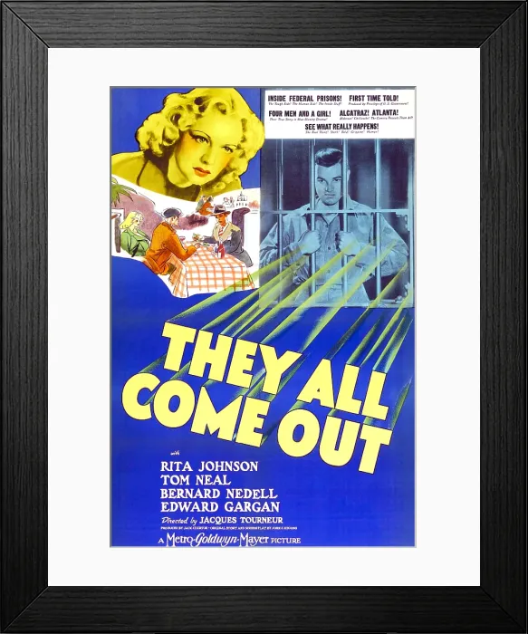 Framed Print : THEY ALL COME OUT, US poster art, from left: Rita Johnson, Tom Neal, 1939 Framed Print : THEY ALL COME OUT, US poster art, from left: Rita Johnson, Tom Neal, 1939