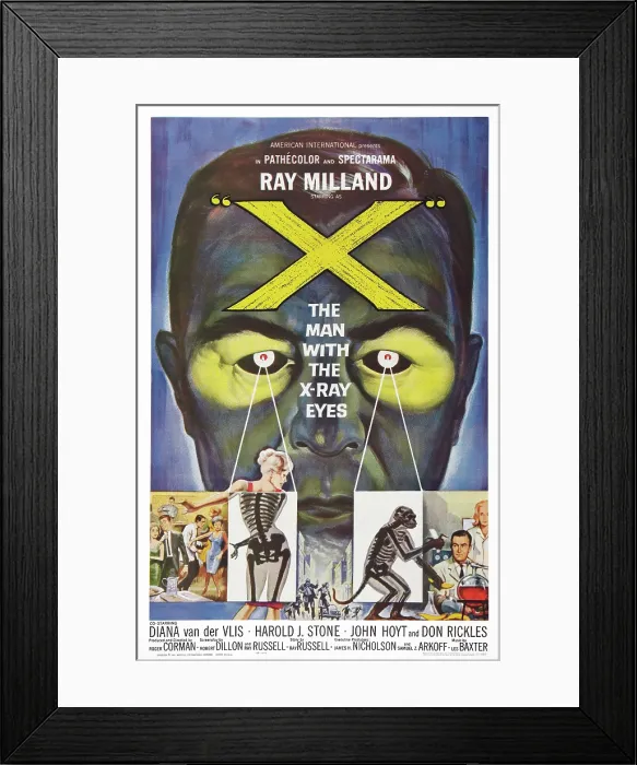 Framed Print : THE MAN WITH THE X-RAY EYES, (aka X-THE MAN WITH THE X-RAY EYES), US poster art, 1963 Framed Print : THE MAN WITH THE X-RAY EYES, (aka X-THE MAN WITH THE X-RAY EYES), US poster art, 1963