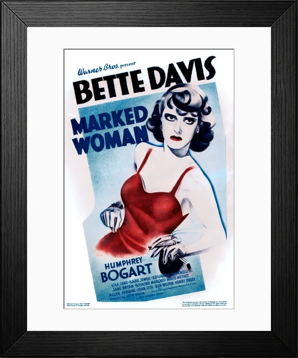 Framed Print : MARKED WOMAN, Bette Davis, 1937 Framed Print : MARKED WOMAN, Bette Davis, 1937