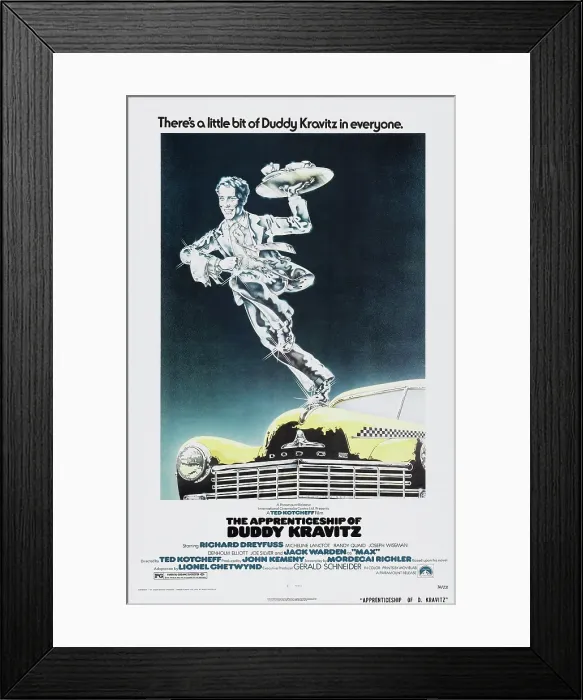 Framed Print : THE APPRENTICESHIP OF DUDDY KRAVITZ, US poster, 1974 Framed Print : THE APPRENTICESHIP OF DUDDY KRAVITZ, US poster, 1974